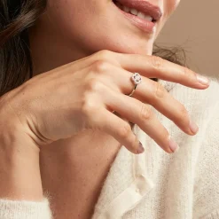 Histoire d'Or Bague Dally Argent Blanc Quartz Oxyde De Zirconium New