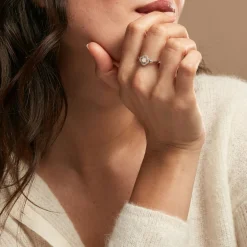 Histoire d'Or Bague Dally Argent Blanc Quartz Oxyde De Zirconium New