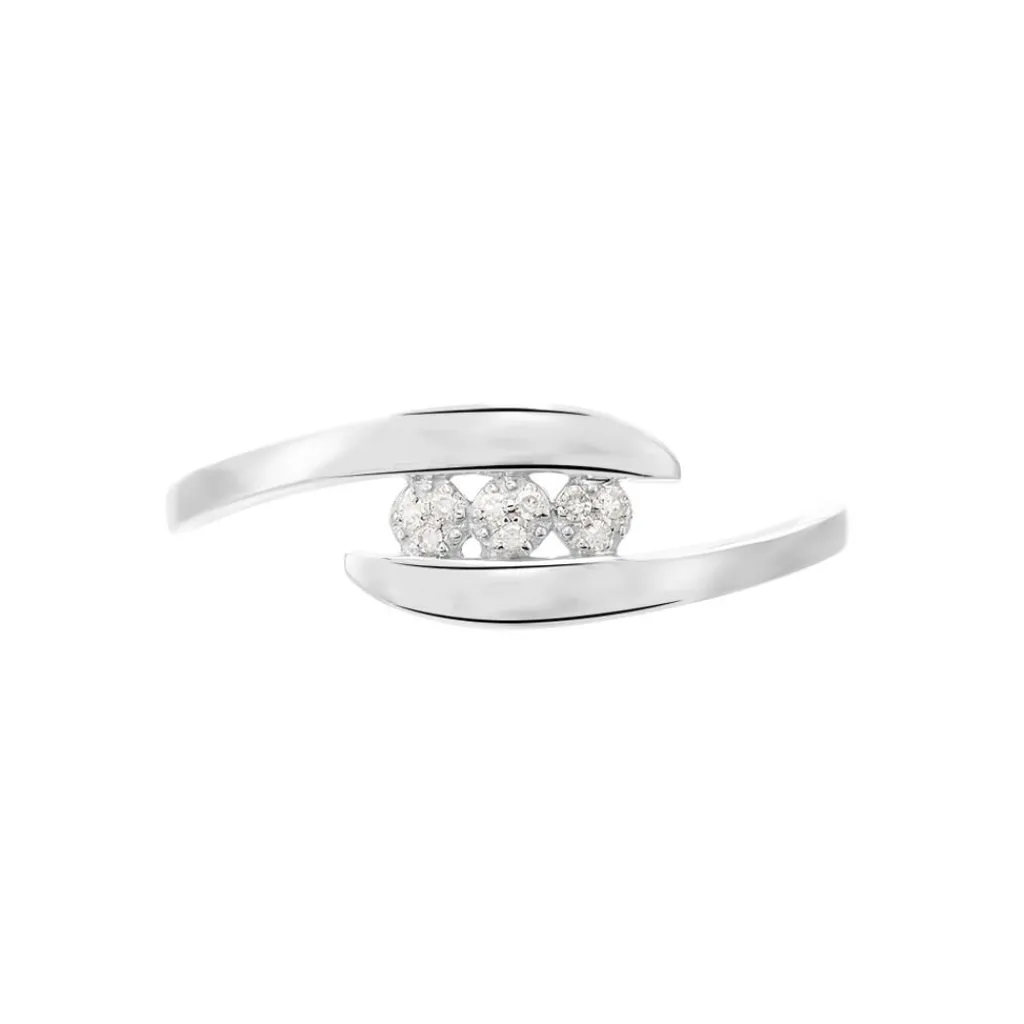 Histoire d'Or Bague Delphine or blanc diamant