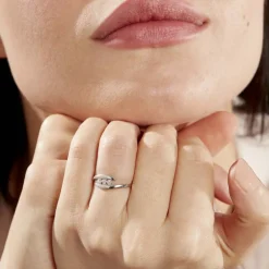 Histoire d'Or Bague Delphine or blanc diamant