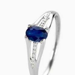 Histoire d'Or Bague Denise Or Blanc Saphir Et Diamant Discount