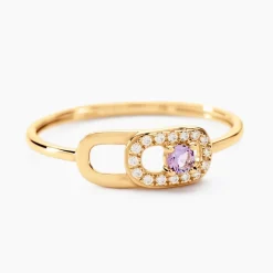 Histoire d'Or Bague Deonne Or Jaune Améthyste Oxyde De Zirconium Online