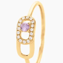 Histoire d'Or Bague Deonne Or Jaune Améthyste Oxyde De Zirconium Online