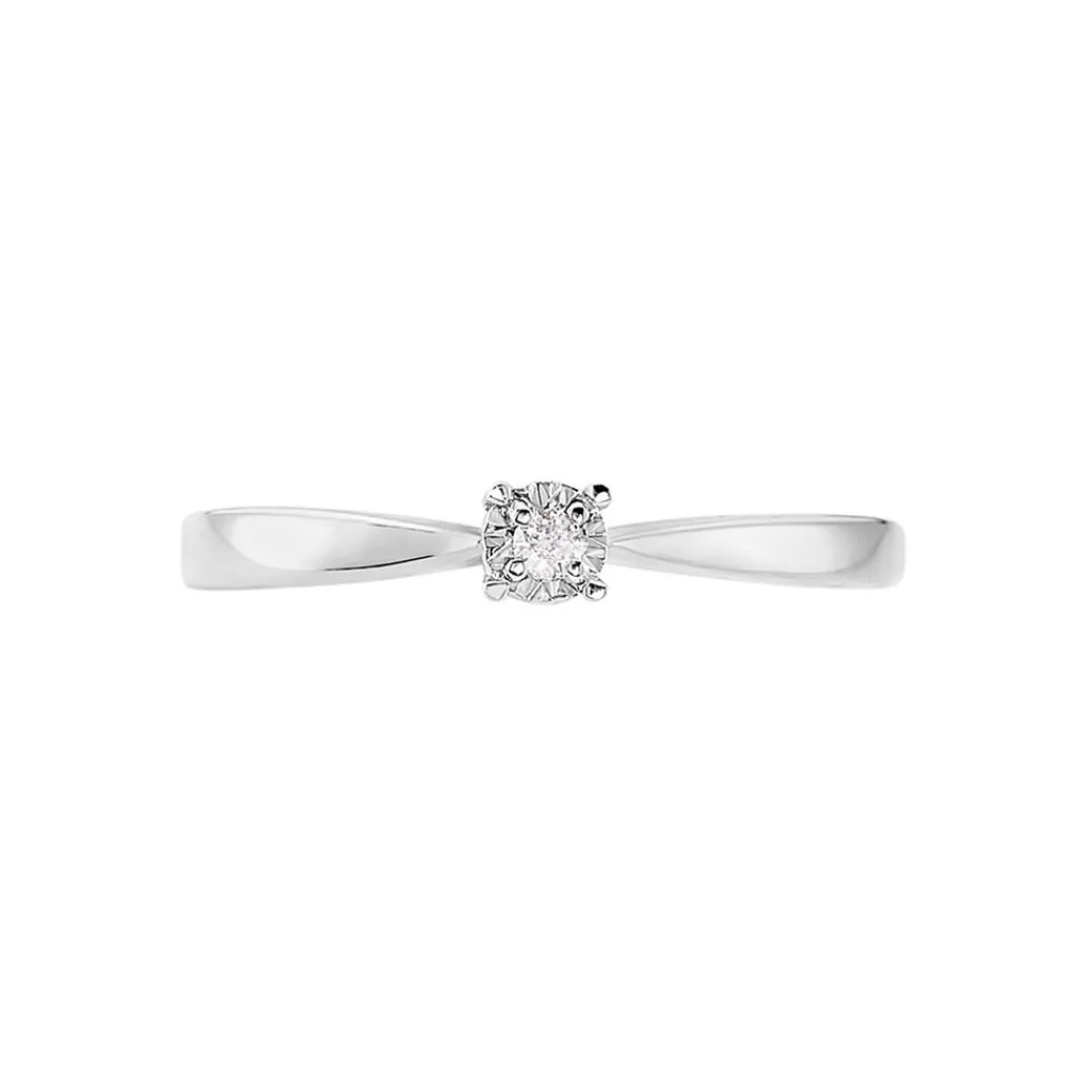 Histoire d'Or Bague Diamotion or blanc diamant Outlet