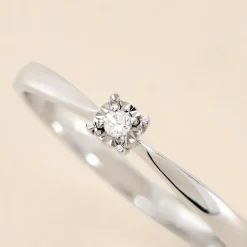 Histoire d'Or Bague Diamotion or blanc diamant Outlet