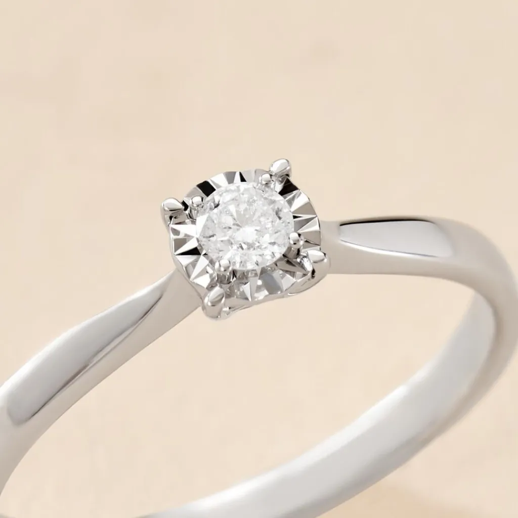 Histoire d'Or Bague Diamotion or blanc diamant Hot