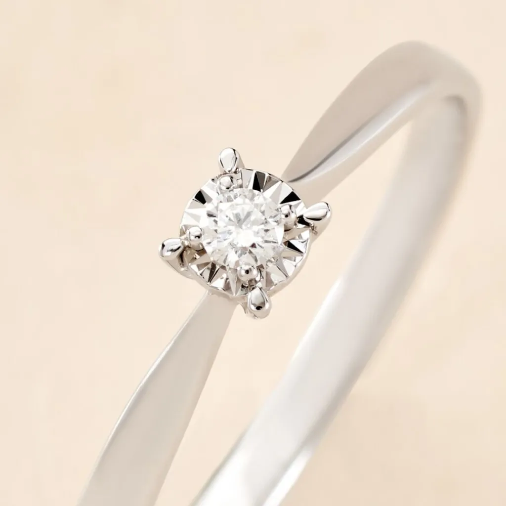 Histoire d'Or Bague Diamotion or blanc diamant