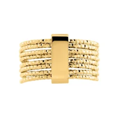 Histoire d'Or Bague Dion Acier Jaune Outlet