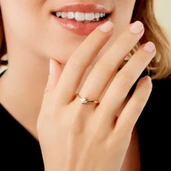 Histoire d'Or Bague Dipali Or Jaune Diamant Synthétique New