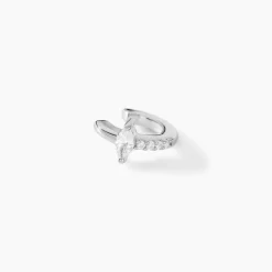 Histoire d'Or Bague D'oreille Unitaire Naura Argent Blanc Oxyde De Zirconium