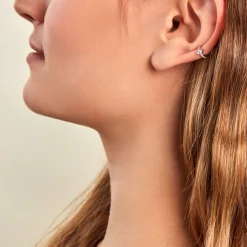 Histoire d'Or Bague D'oreille Unitaire Naura Argent Blanc Oxyde De Zirconium