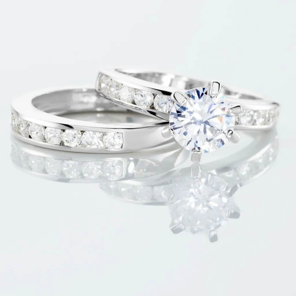 Histoire d'Or Bague Double Jeu De Zirconium argent blanc oxyde