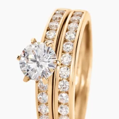 Histoire d'Or Bague Double Jeu De Zirconium plaqué or jaune oxyde Discount