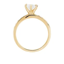 Histoire d'Or Bague Double Jeu De Zirconium plaqué or jaune oxyde Discount