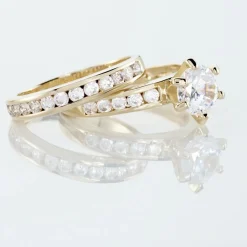 Histoire d'Or Bague Double Jeu De Zirconium plaqué or jaune oxyde Discount