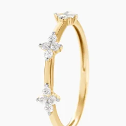 Histoire d'Or Bague Eclosion Precieuse Or Jaune Oxyde De Zirconium Best