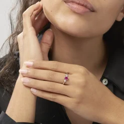 Histoire d'Or Bague Edgina Or Blanc Rubis Et Diamant Best