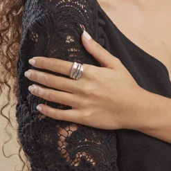 Histoire d'Or Bague Edwyna argent blanc Sale