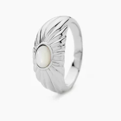 Histoire d'Or Bague Egerie Argent Blanc Nacre Outlet