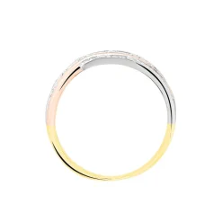Histoire d'Or Bague Eleonore or tricolore diamant
