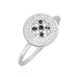 Histoire d'Or Bague Elfidiane Or Blanc Diamant or blanc diamant noir Best