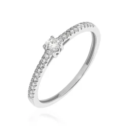 Histoire d'Or Bague Eliisa Or Blanc Diamant New
