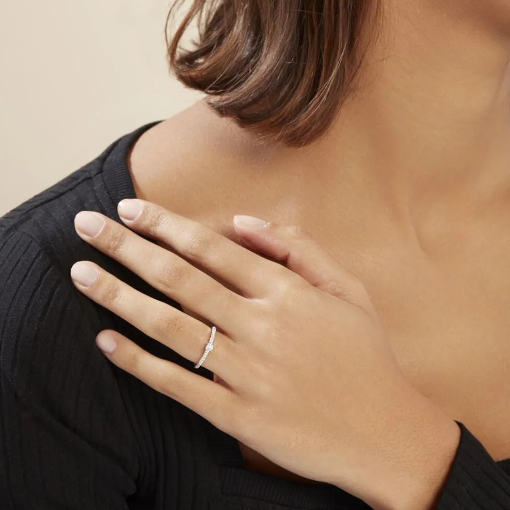 Histoire d'Or Bague Eliisa Or Blanc Diamant New