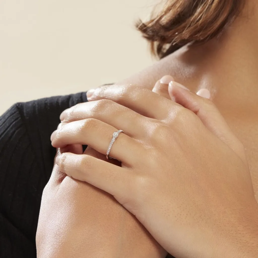 Histoire d'Or Bague Eliisa Or Blanc Diamant New