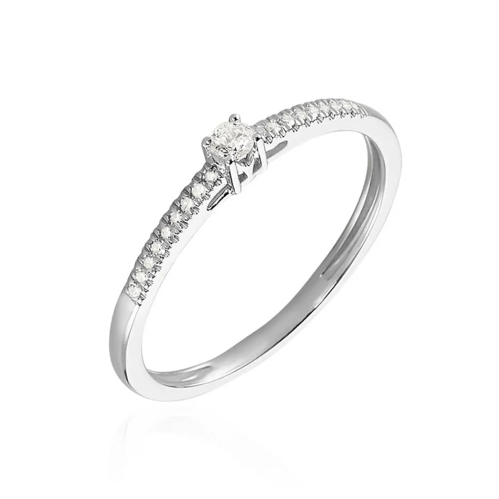 Histoire d'Or Bague Eliisa Or Blanc Diamant New