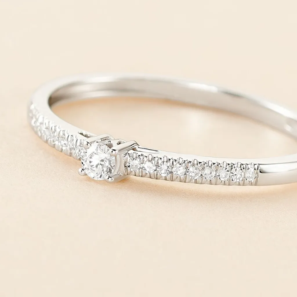 Histoire d'Or Bague Eliisa Or Blanc Diamant New