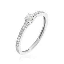 Histoire d'Or Bague Eliisa Or Blanc Diamant Hot