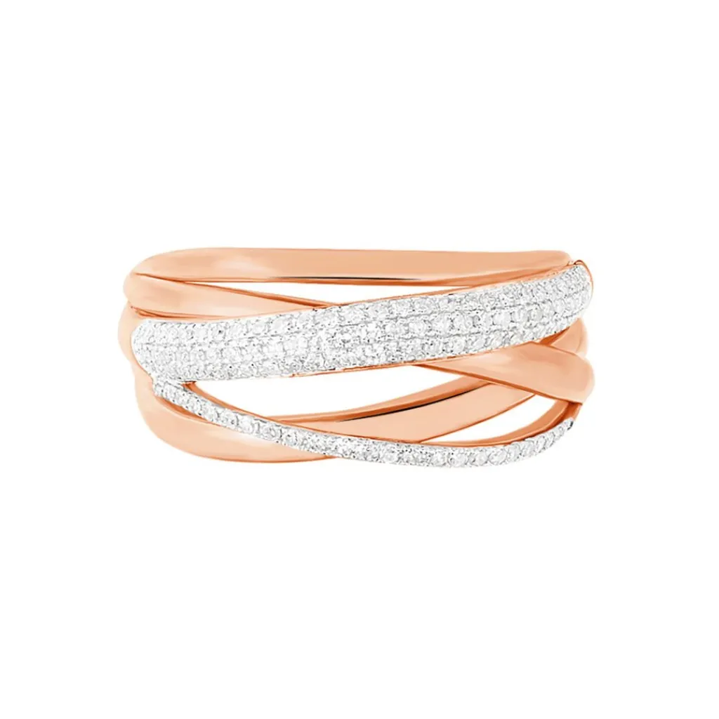 Histoire d'Or Bague Elodea or rose diamant