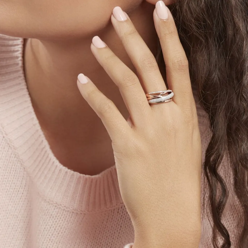 Histoire d'Or Bague Elodea or rose diamant