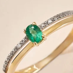 Histoire d'Or Bague Emeald Is The New Black Or Jaune Emeraude Diamant Outlet