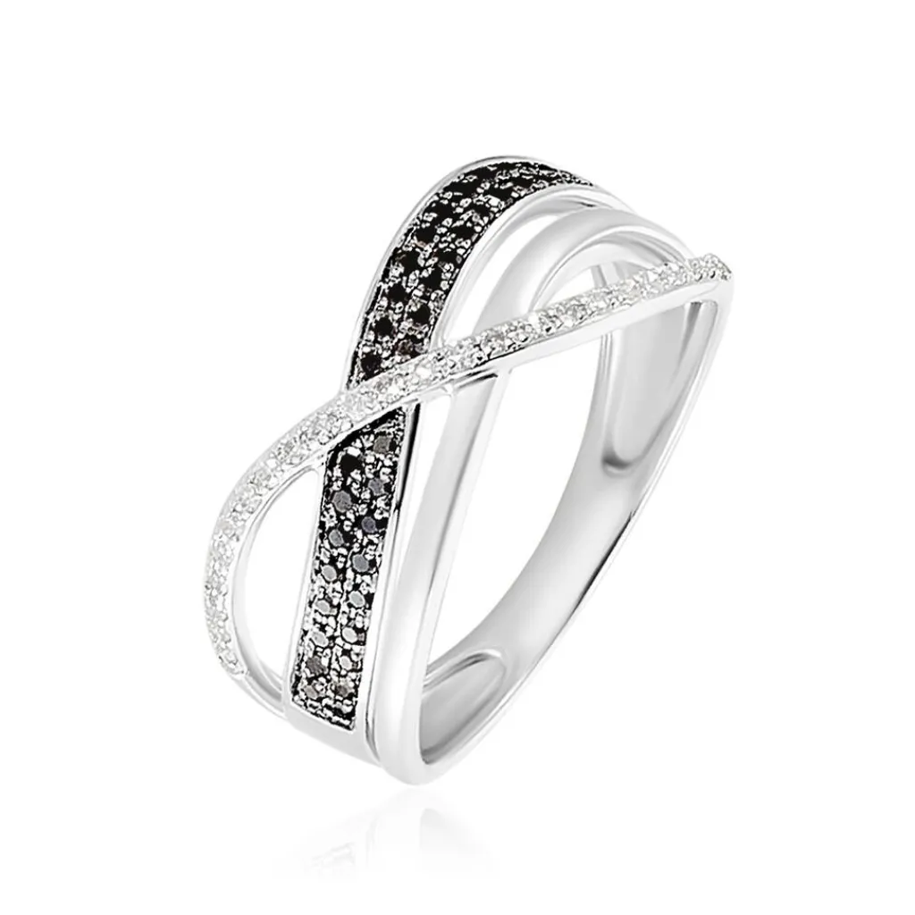 Histoire d'Or Bague Emilie or blanc diamant