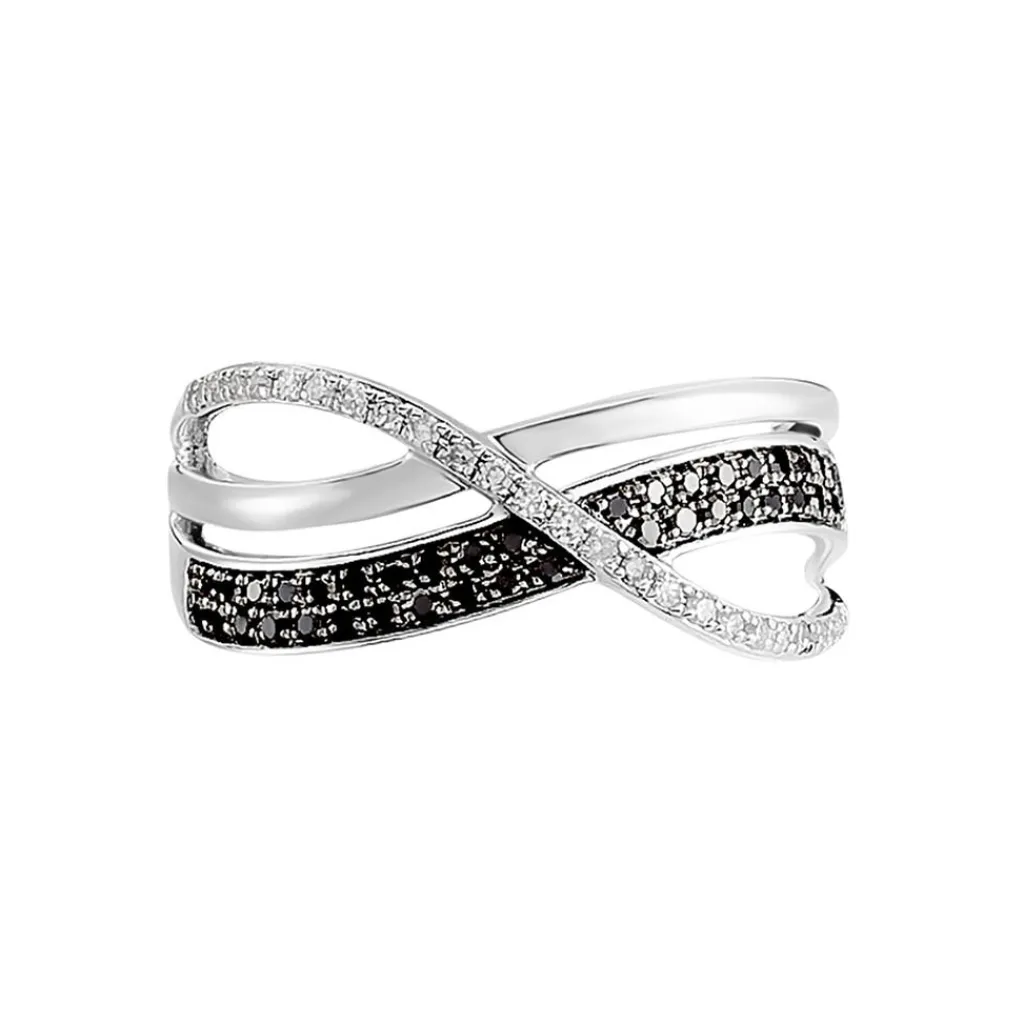 Histoire d'Or Bague Emilie or blanc diamant
