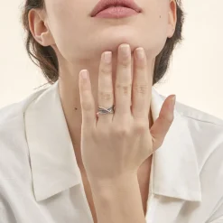 Histoire d'Or Bague Emilie or blanc diamant