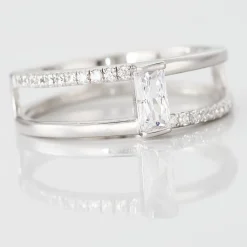 Histoire d'Or Bague Erynn Argent Blanc Oxyde De Zirconium New