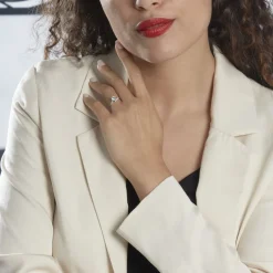 Histoire d'Or Bague Eva Or Blanc Topaze Et Diamant or blanc topaze bleue Online