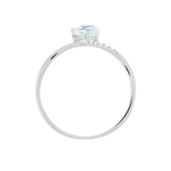 Histoire d'Or Bague Eva Or Blanc Topaze Et Oxyde De Zirconium or blanc topaze bleue Clearance