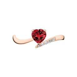 Histoire d'Or Bague Eva Or Rose Grenat Et Diamant Clearance