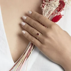 Histoire d'Or Bague Eva Or Rose Grenat Et Diamant Clearance