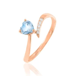 Histoire d'Or Bague Eva Or Rose Topaze Et Diamant Outlet