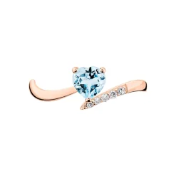 Histoire d'Or Bague Eva Or Rose Topaze Et Diamant Outlet