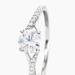 Histoire d'Or Bague Evita Or Blanc Oxyde De Zirconium Sale