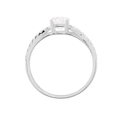 Histoire d'Or Bague Evita Or Blanc Oxyde De Zirconium Sale