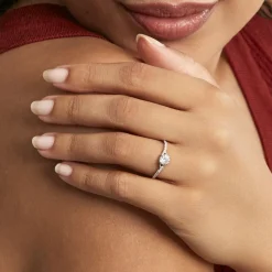 Histoire d'Or Bague Evita Or Blanc Oxyde De Zirconium Sale