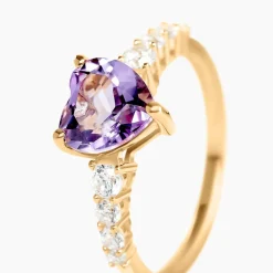 Histoire d'Or Bague Fany Or Jaune Améthyste Oxyde De Zirconium or jaune améthyste violet Outlet