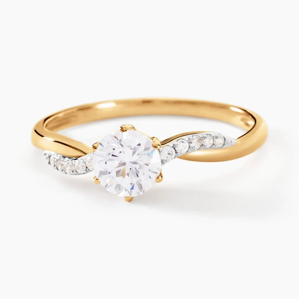 Histoire d'Or Bague Filipa Or Bicolore Oxyde De Zirconium Sale