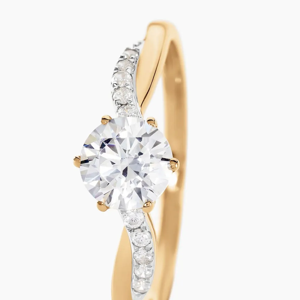 Histoire d'Or Bague Filipa Or Bicolore Oxyde De Zirconium Sale